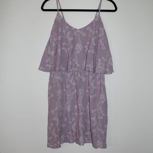 Floral Purple Ruffle Dress